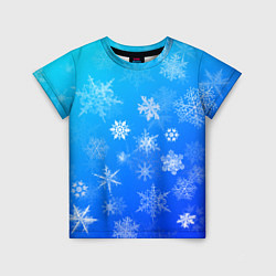 Детская футболка Снежинки в небе