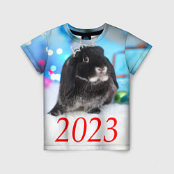 Детская футболка Кролик символ наступающего нового года