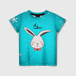 Детская футболка Кролик 2023 новый год
