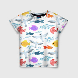 Детская футболка Рыбки и чайки
