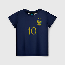Футболка детская Мбаппе ЧМ 2022 сборная Франции, цвет: 3D-принт