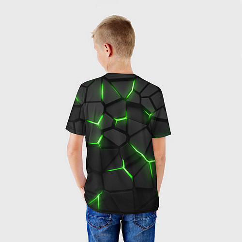 Детская футболка Green neon steel / 3D-принт – фото 4