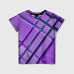 Детская футболка Фиолетовый фон и тёмные линии