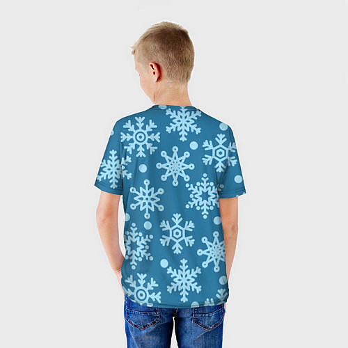Детская футболка Blue snow / 3D-принт – фото 4
