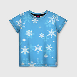Детская футболка Голубой снегопад