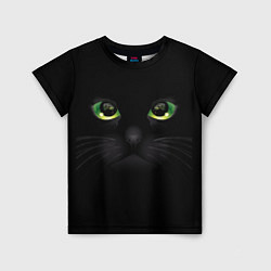 Детская футболка Черную кошку совсем не интересует