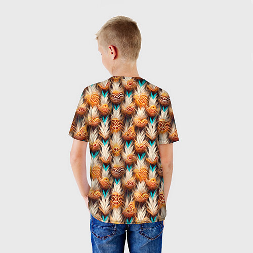 Детская футболка Боевое одеяние шамана / 3D-принт – фото 4