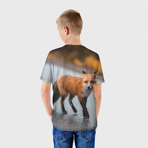 Детская футболка Лис на прогулке / 3D-принт – фото 4