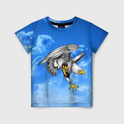 Детская футболка Орел в облаках разглядел добычу