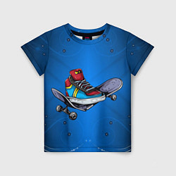 Детская футболка Кроссовок на поломанном скейте