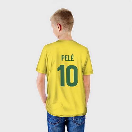Детская футболка Бразильский футболист Пеле 10 / 3D-принт – фото 4