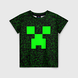 Детская футболка Minecraft green squares