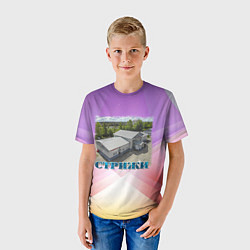 Футболка детская Стрижи - вокзал и железнодорожный мост, цвет: 3D-принт — фото 2