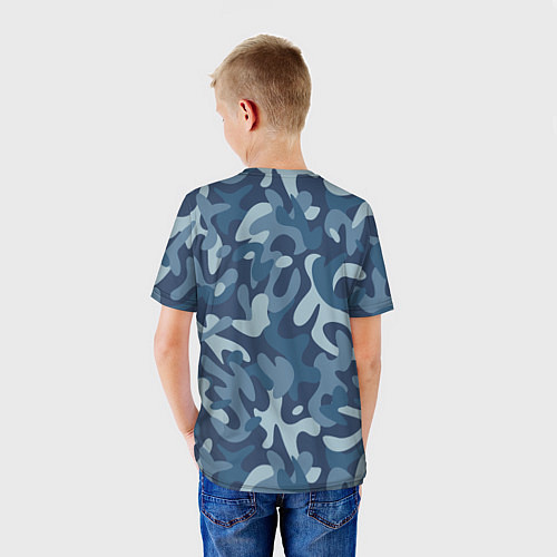 Детская футболка Камуфляжный узор / 3D-принт – фото 4