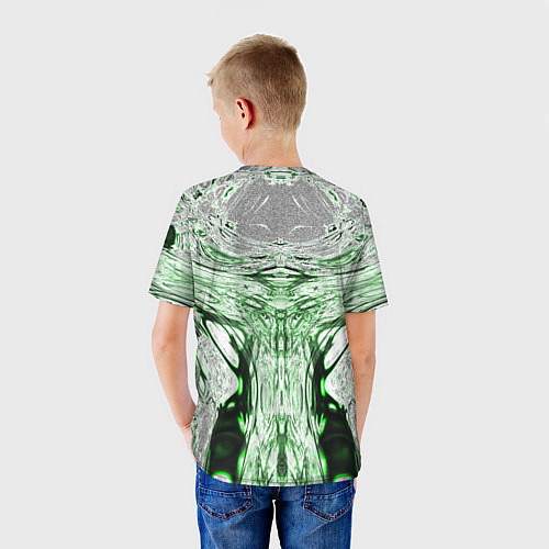 Детская футболка Зеленый узор / 3D-принт – фото 4