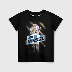 Детская футболка Лео Месси чемпион Мира