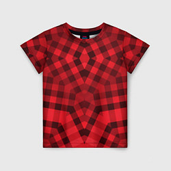 Детская футболка Красно-черный геометрический узор