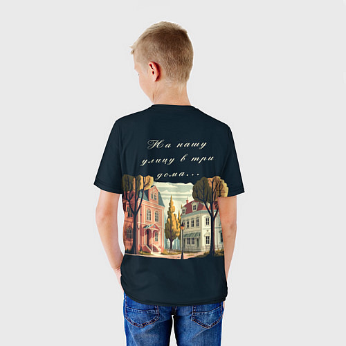 Детская футболка Городок в глубинке / 3D-принт – фото 4