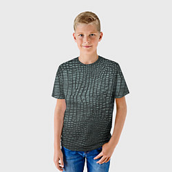 Футболка детская Кожа крокодила - fashion, цвет: 3D-принт — фото 2