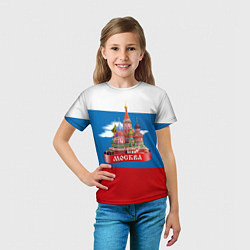 Футболка детская Московский Кремль, цвет: 3D-принт — фото 2