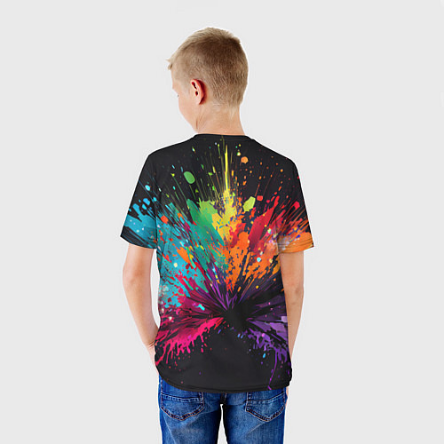 Детская футболка Волк, яркие цвета / 3D-принт – фото 4