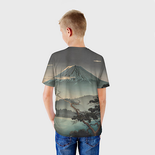 Детская футболка Великий вулкан Фудзияма / 3D-принт – фото 4