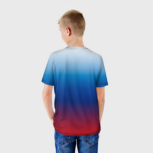 Детская футболка Триколор Росии - градиент / 3D-принт – фото 4