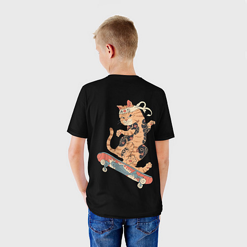 Детская футболка Japanese cat / 3D-принт – фото 4