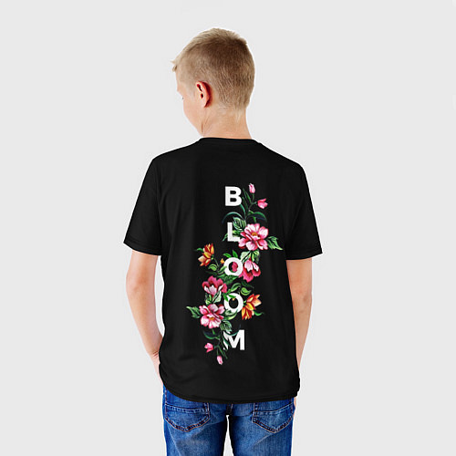 Детская футболка Love bloom flowers / 3D-принт – фото 4