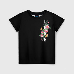 Детская футболка Love bloom flowers