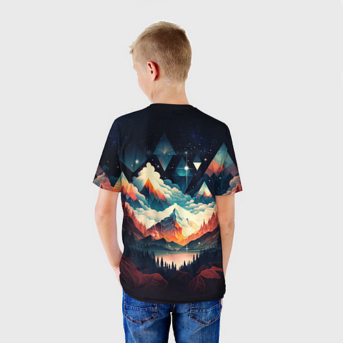 Детская футболка Футуризм горы / 3D-принт – фото 4
