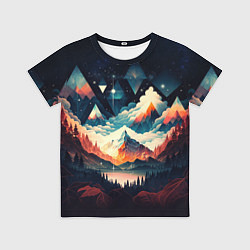 Детская футболка Футуризм горы