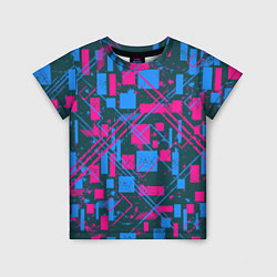 Детская футболка Геометрическая абстракция из квадратов и прямоугол