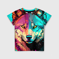 Детская футболка Яркий волк