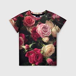 Детская футболка Нежные кустовые розы