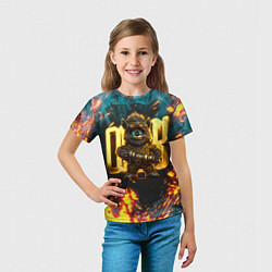Футболка детская Steampunk bear, цвет: 3D-принт — фото 2
