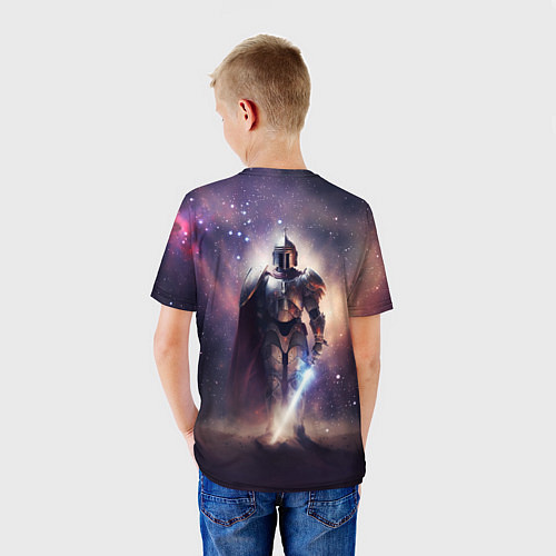 Детская футболка Космический рыцарь / 3D-принт – фото 4