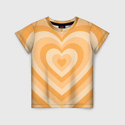 Детская футболка Hearts orange
