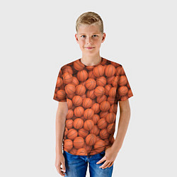 Футболка детская Баскетбольные мячи, цвет: 3D-принт — фото 2