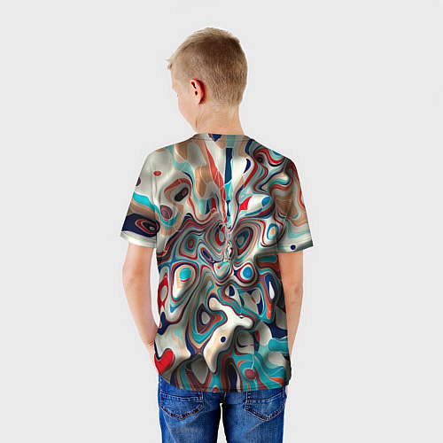 Детская футболка Волны - краски / 3D-принт – фото 4