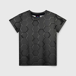 Детская футболка Abstraction hexagon grey