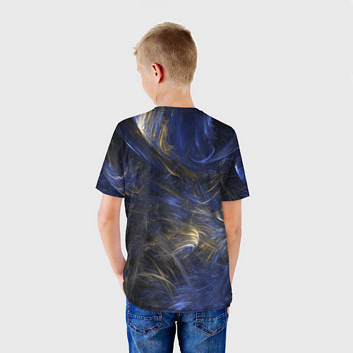 Детская футболка Синяя абстракция / 3D-принт – фото 4