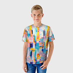 Футболка детская Живописные мазки краски, цвет: 3D-принт — фото 2