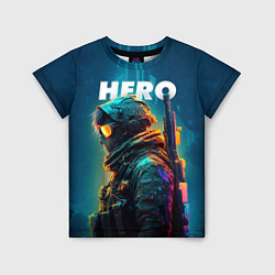Детская футболка Герой в стиле киберпанк