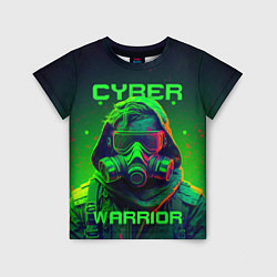 Детская футболка Кибер воин в стиле киберпанк
