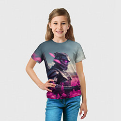 Футболка детская Робо-самурай, цвет: 3D-принт — фото 2