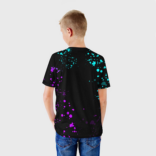 Детская футболка Astro neon emblem / 3D-принт – фото 4
