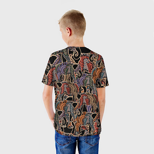 Детская футболка Камуфляж из слона / 3D-принт – фото 4