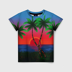 Детская футболка Пальмы и море