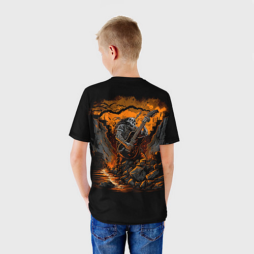 Детская футболка Мощный гитарист / 3D-принт – фото 4